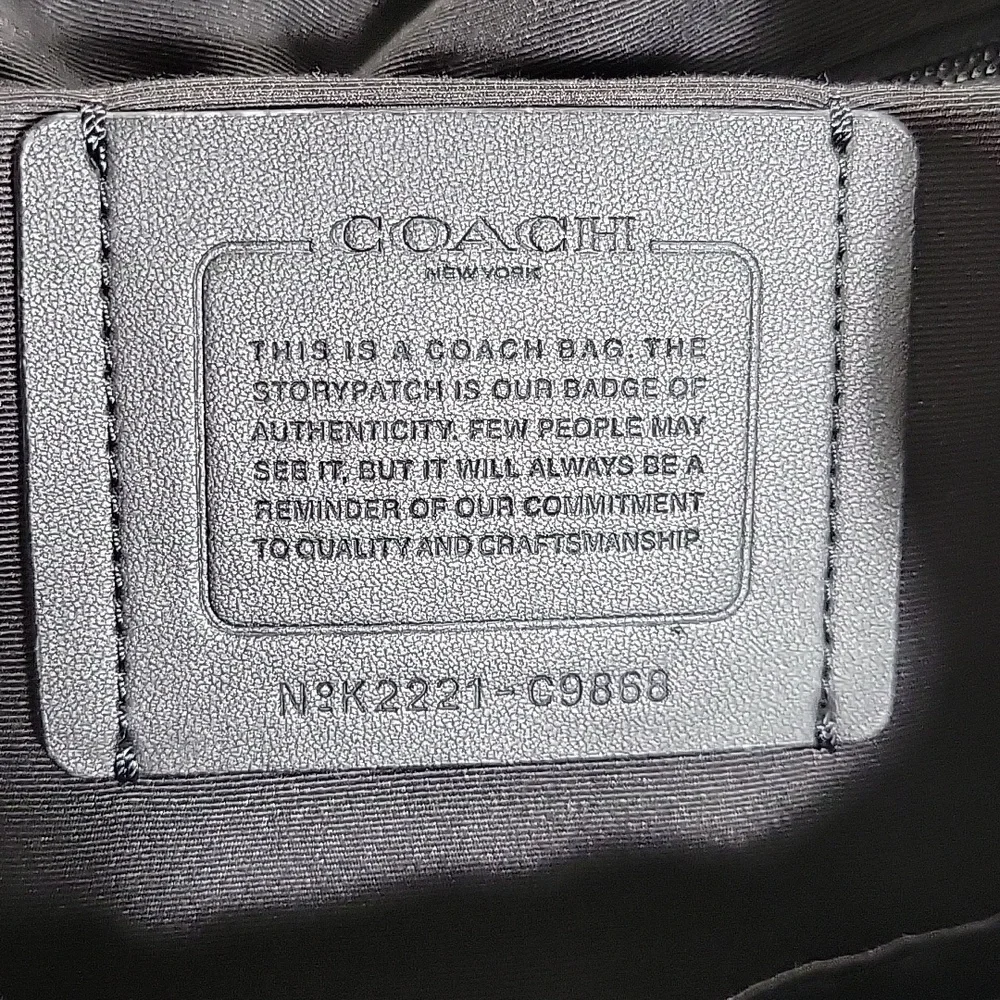 Coach Sullivan Signature Gray Leather Backpack Rucksack C9868